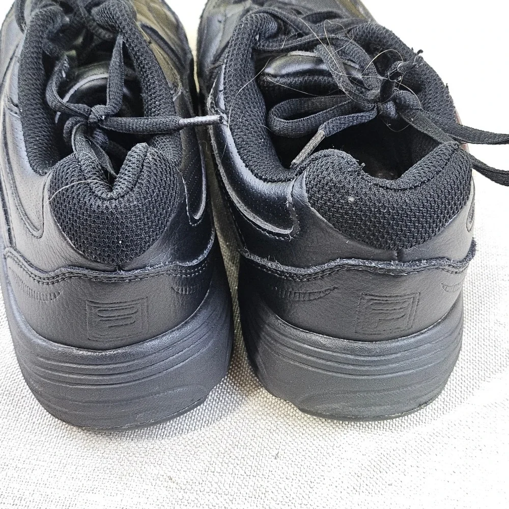 Fila US‎ 8 EEEE Work Athletic Shoes Black Leather Upper Cushioned Wide Width